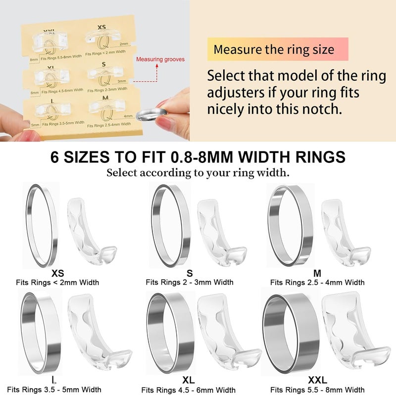 Haiou Ring Sizers for Loose Rings Ring Guards for Loose Rings Fit Any Rings, Invisible Ring Size Adjuster Never Sliding Off and Spinning - Image 4